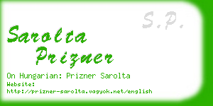 sarolta prizner business card